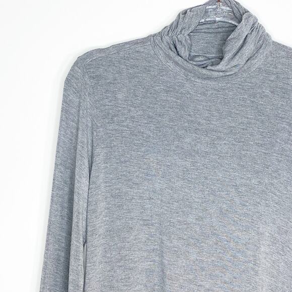 Soft Surroundings Womens Heather Gray Timely Turtleneck Tunic Top Size Small - Picture 2 of 9